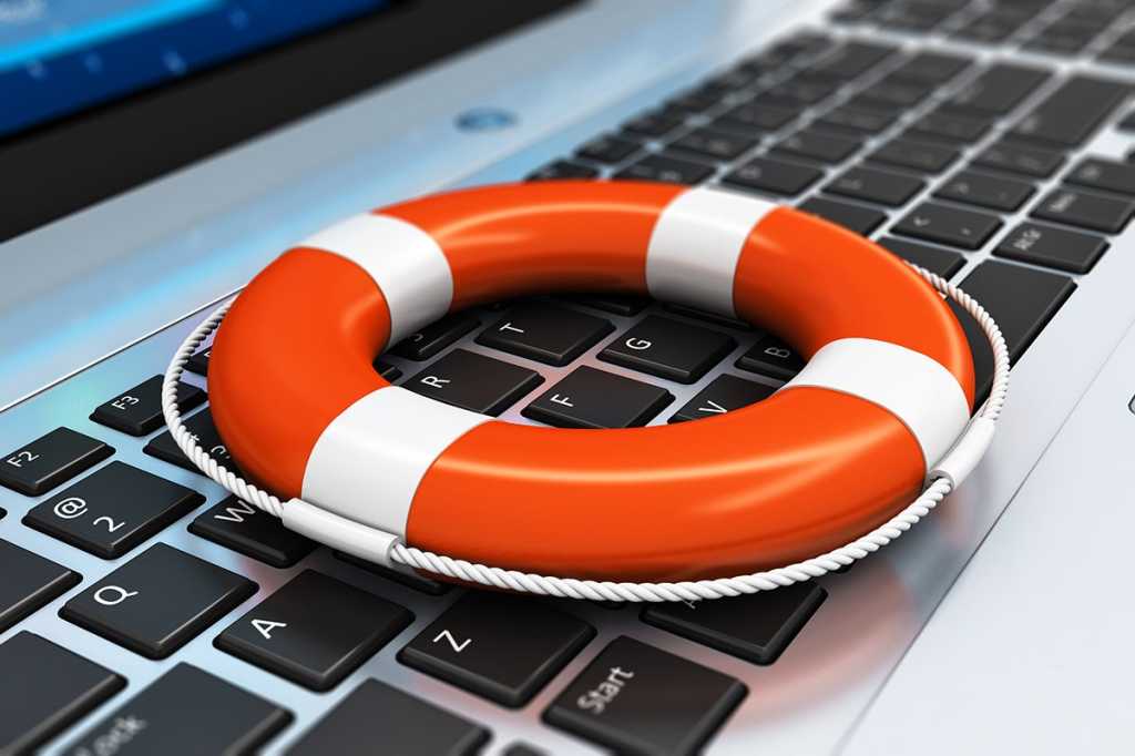 laptop keyboard with a life preserver or personal floatation device [PFD]