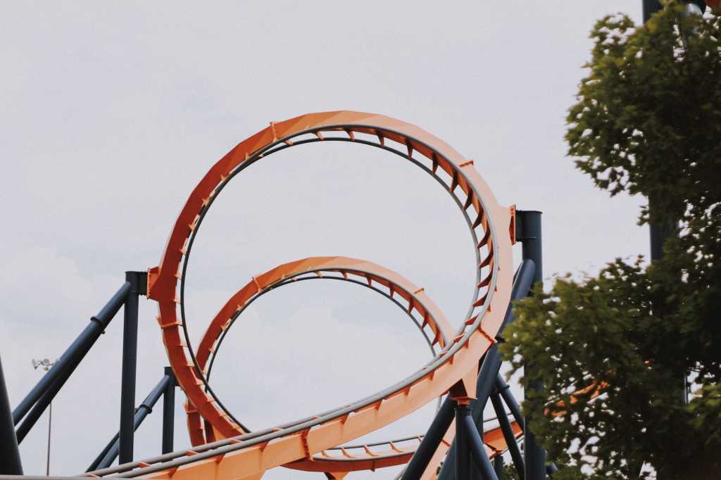 roller coaster loops by virginia johnson via unsplash