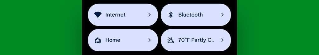 Android Quick Settings tiles: Chronus weather