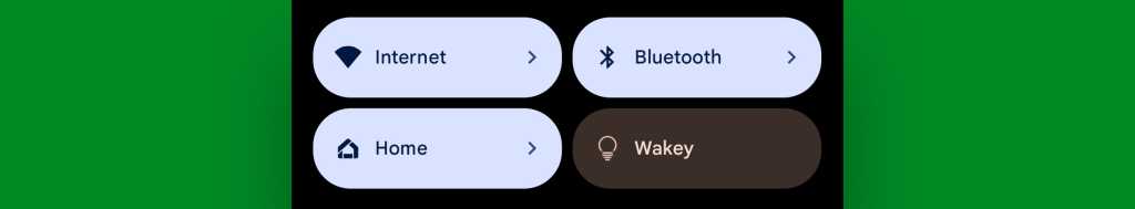 Android Quick Settings tiles: Wakey