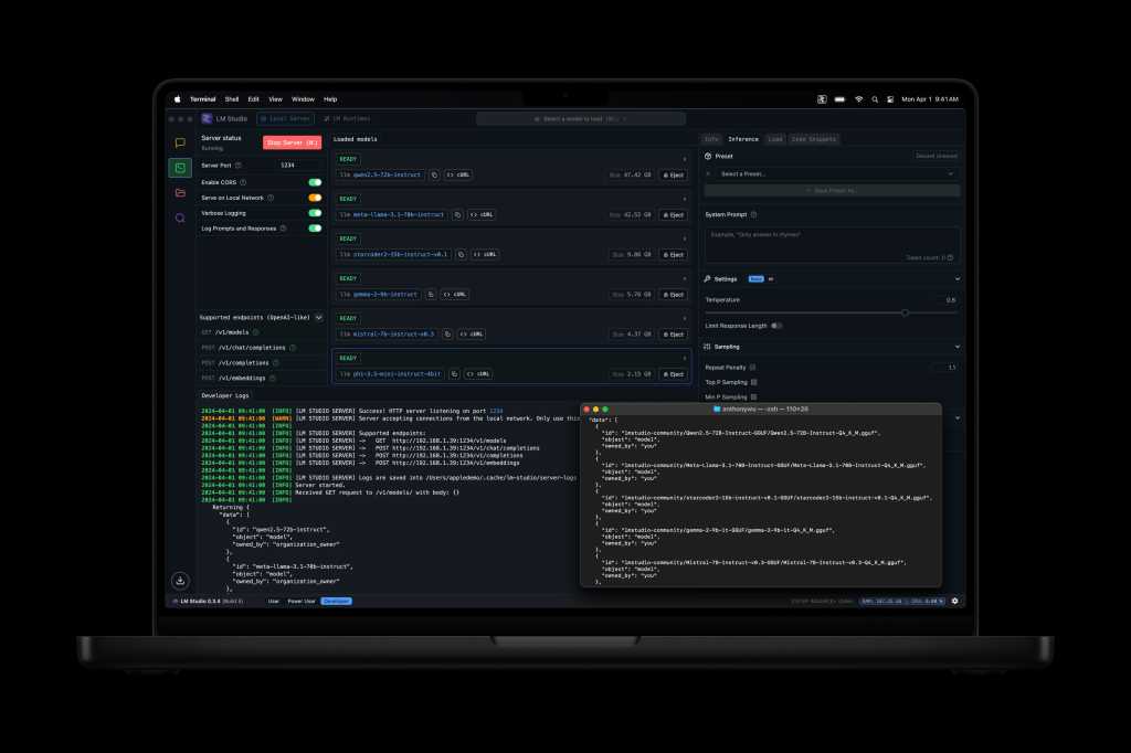 MacBook Pro running complex and demanding software