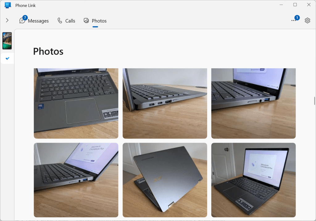 Photos in Phone Link