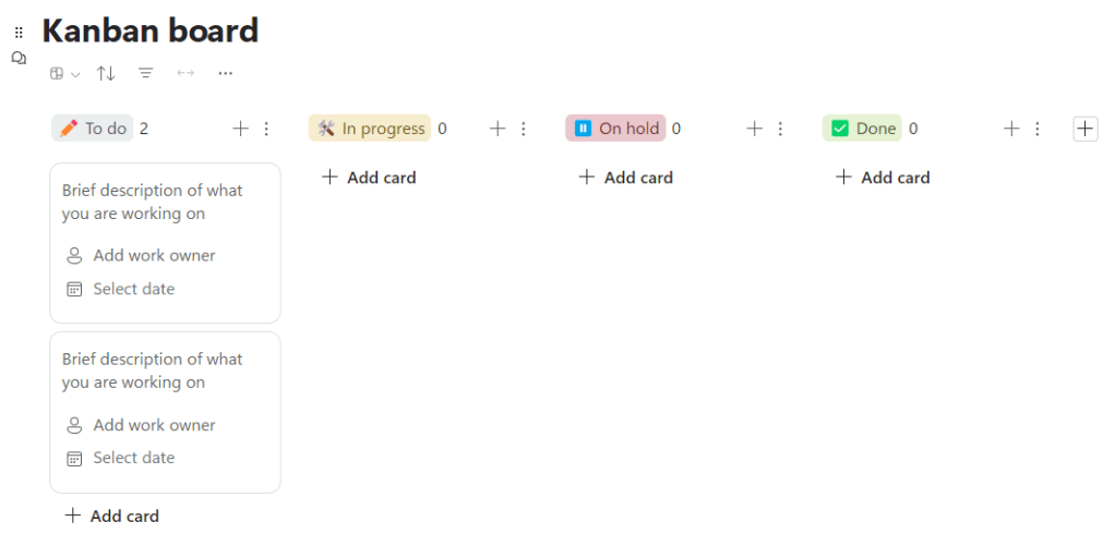 kanban board loop component